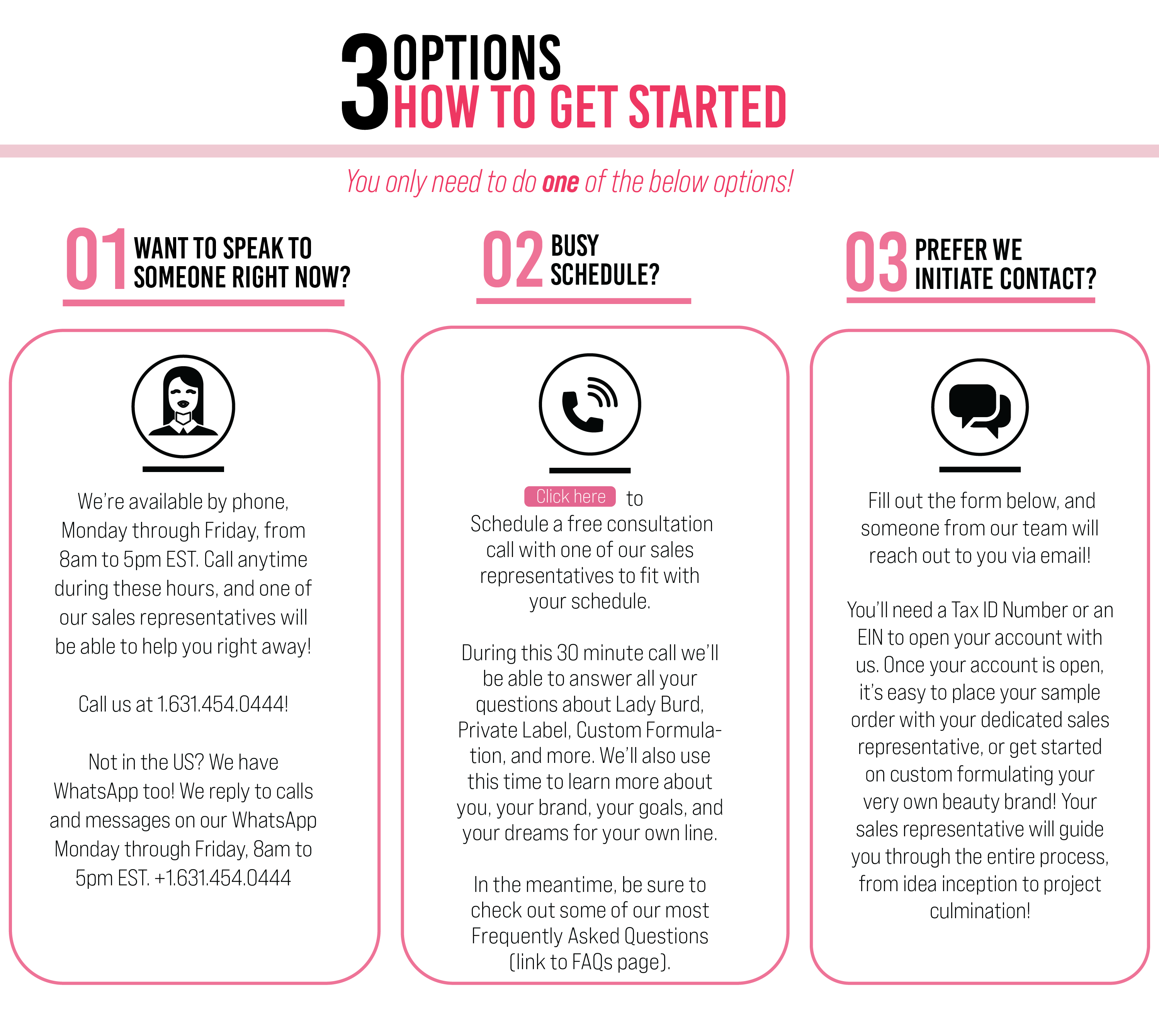 3 options - Lady Burd®